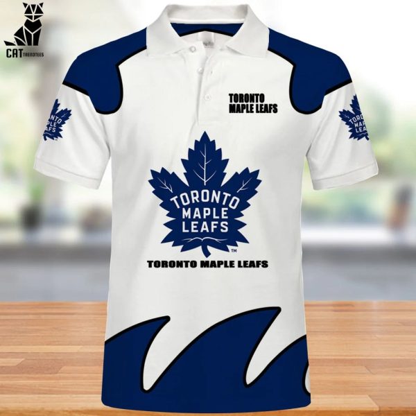 Toronto Maple Leafs Limited White Blue Design Polo Shirt
