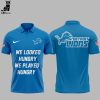 Detroit Lions White Mimx Blue NFL Logo Design 3D Polo Shirt