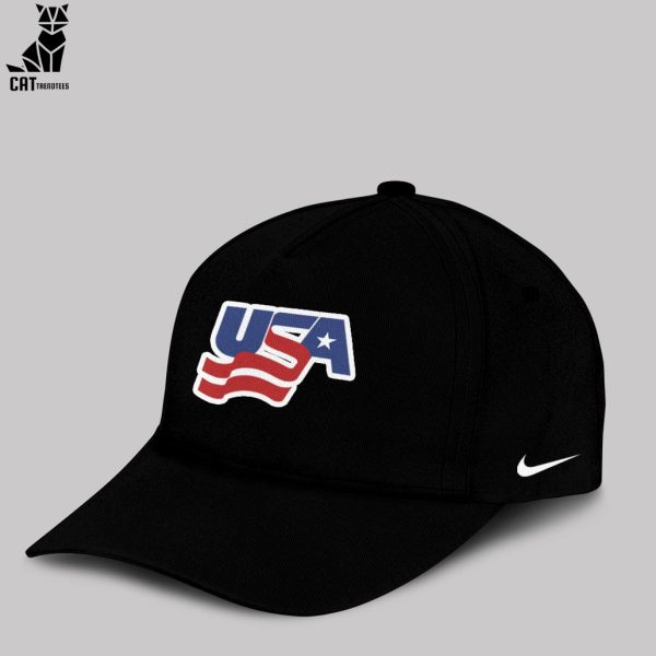 World Junior Champs USA Hockey 2024 Champions Black Nike Logo Design 3D Hoodie Longpant Cap Set