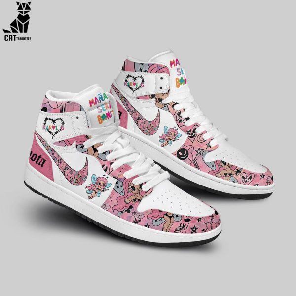 Bichota Nike Pink White Design Air Jordan 1 High Top