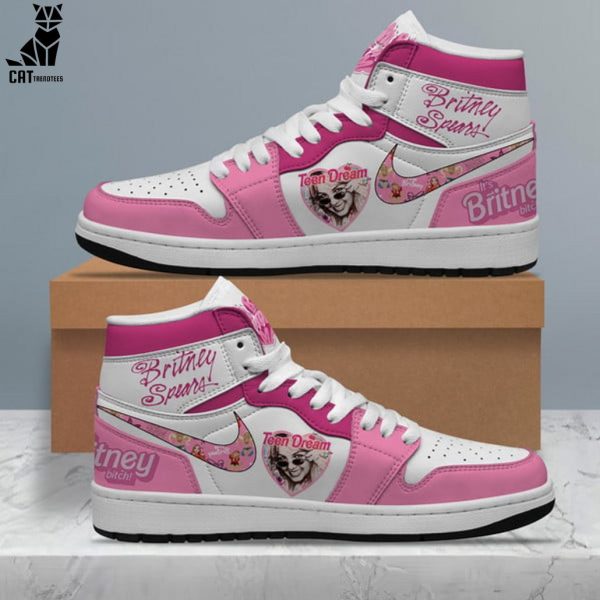 Britney Bitch Spears Teen Dream Nike Portrait Design Air Jordan 1 High Top