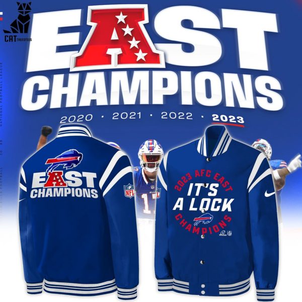 NFL 2023 AFC East Champions Buffalo Bills Football Football Blue Logo Design Baseball Jacket