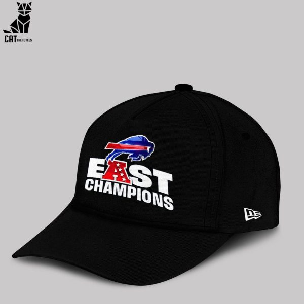 NFL 2023 AFC East Champions Buffalo Bills Football Full Black Mascot Design 3D Hoodie Longpant Cap Set