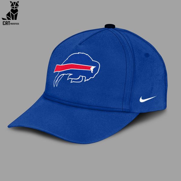 NFL 2023 AFC East Champions Buffalo Bills Football Full Blue Mascot Design 3D Hoodie Longpant Cap Set