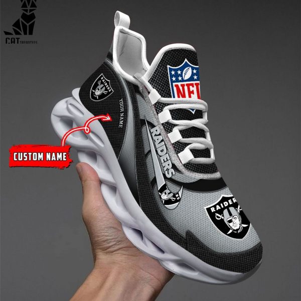 NFL Las Vegas Raiders Personalized Max Soul Shoes