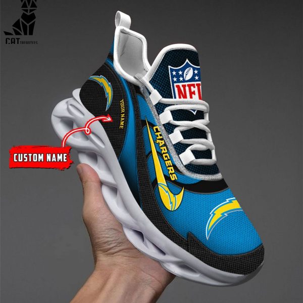 NFL Los Angeles Chargers Personalized Max Soul Shoes