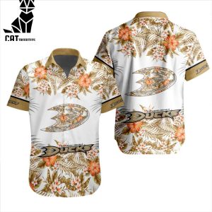 NHL Anaheim Ducks Special Hawaiian Design Button Shirt ST2301