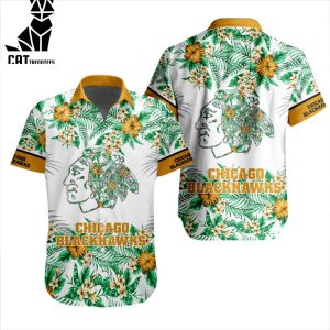 NHL Chicago Blackhawks Special Hawaiian Design Button Shirt ST2301