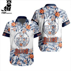 NHL Edmonton Oilers Special Hawaiian Design Button Shirt ST2301