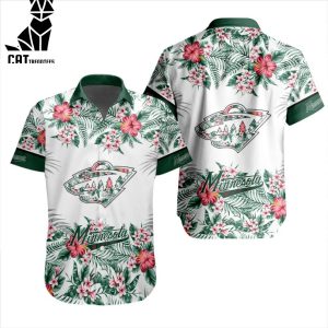 NHL Minnesota Wild Special Hawaiian Design Button Shirt ST2301