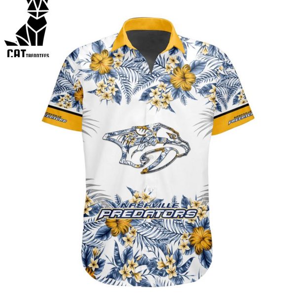 NHL Nashville Predators Special Hawaiian Design Button Shirt ST2301