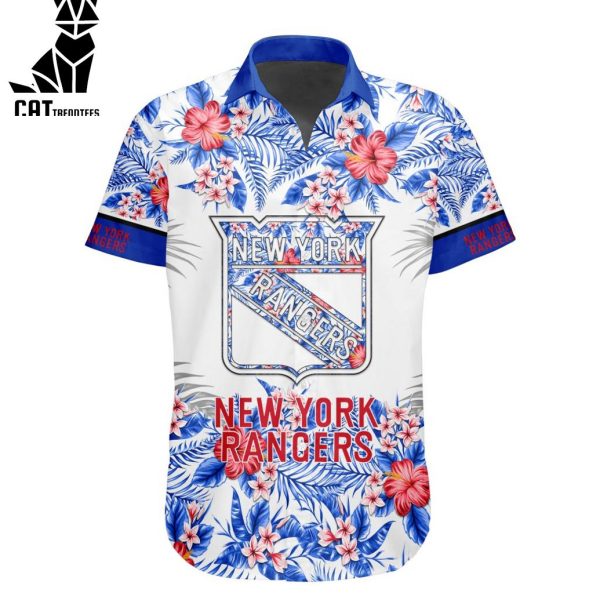 NHL New York Rangers Special Hawaiian Design Button Shirt ST2301