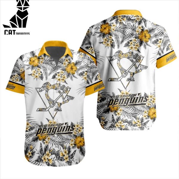 NHL Pittsburgh Penguins Special Hawaiian Design Button Shirt ST2301