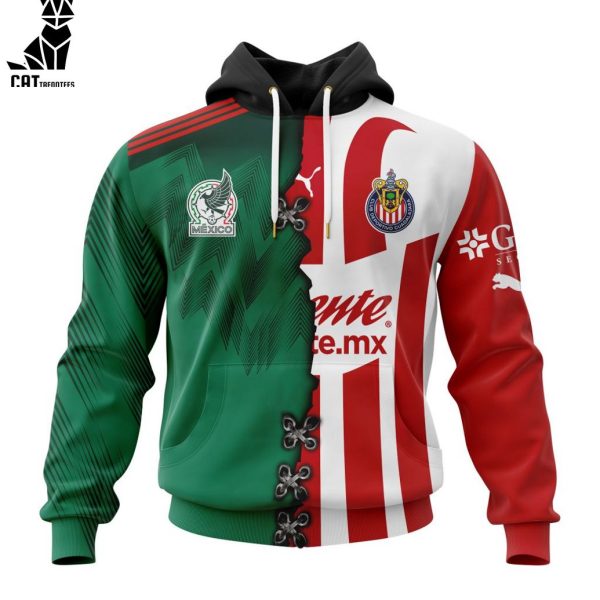 Personalized LIGA MX Chivas Guadalajara Mix Mexico Jersey Personalized Kits Hoodie