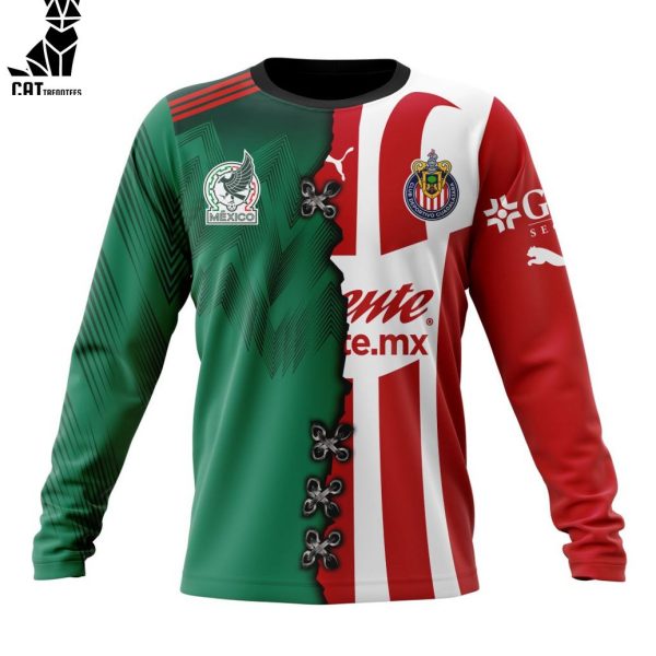 Personalized LIGA MX Chivas Guadalajara Mix Mexico Jersey Personalized Kits Hoodie