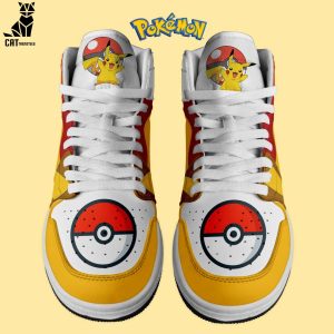 Pikachu Pokemon Yellow Mascot Design Air Jordan 1 High Top