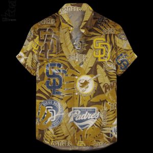 San Diego Padres Retro Logo Hawaiian Shirt