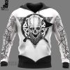 Skull Viking And Backbone Is An Ax Viking Hoodie