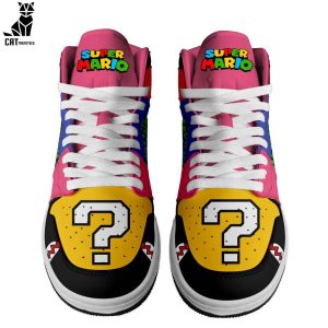 Super Mario Mascot Nike Logo Design Air Jodan 1 High Top