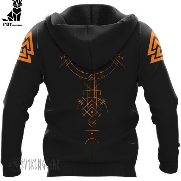 Till Valhalla Raven Skull Viking Hoodie