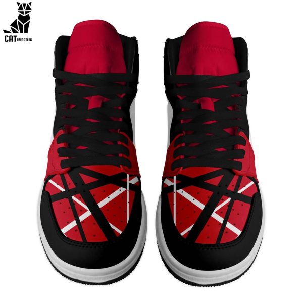 Van Halen Nike Logo White Black Design Air Jordan 1 High Top